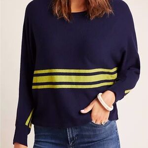 Anthropologie Reid Striped Sweatshirt Women’s Top Medium